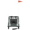 vidaXL Pet Bike Trailer Black and Grey Oxford fabric, iron, PVC Small