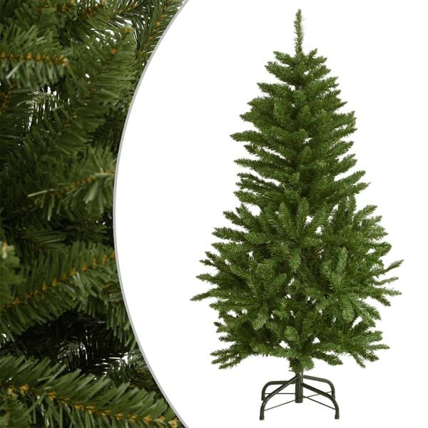 vidaXL Artificial Hinged Christmas Tree Green PVC, Metal Foldable