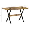 vidaXL Dining Table Rough Mango Wood 47.2 x 23.6 x 29.9 in Heavy Duty