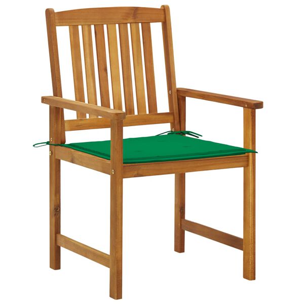 vidaXL Garden Chair Set of 2 Wooden, Green