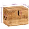vidaXL Storage Box Natural Wood Solid Mango Wood 15.4 x 11.0 x 12.2 in