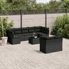 vidaXL Garden Sofa Set Black