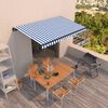 vidaXL Retractable Awning Blue and White