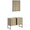 vidaXL Bathroom Cabinet Set Sonoma Oak Engineered Wood