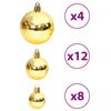 vidaXL Christmas Bauble Set of 100 Gold and Wine Red Polystyrene