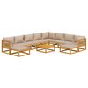 vidaXL Garden Lounge Set Taupe, Natural Wood