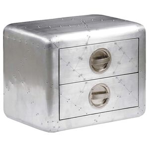 vidaXL Console Table Silver Wooden frame with aluminum paneling Medium