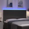 vidaXL LED Headboard with LED Strip Lights Light gray 70.9" fabric