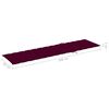 vidaXL Sun Lounger Set of 2 Wine Red and Natural Wood
