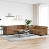 vidaXL Sofa Set Brown Synthetic leather 2-seater and 3-seater Durable
