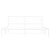vidaXL Bed Frame White Powder-coated steel 72 x 84 in Bed Frame