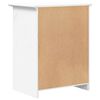 vidaXL Bedside Cabinet White Solid Pine Wood, Engineered Wood, Metal