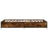 vidaXL Bed Frame Smoked Oak Engineered Wood, Metal Small Single Durable