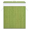 vidaXL Bamboo Laundry Basket with Single Section Green 21.9 gal