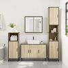 vidaXL Bathroom Furniture Set Sonoma Oak Engineered Wood, Metal