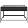 vidaXL Coffee Table Black Engineered wood, Glass Medium Modern