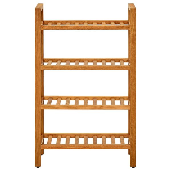 vidaXL Shoe Rack Natural Oak Solid Oak Wood Compact Shoe Rack