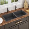 vidaXL Handmade Kitchen Sink Black Stainless Steel