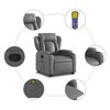 vidaXL Stand Up Massage Recliner Chair Gray