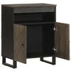 vidaXL Sideboard Black Solid mango wood with grey finish Medium