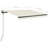 vidaXL Retractable Awning Cream Aluminum, Polyester with PU coating