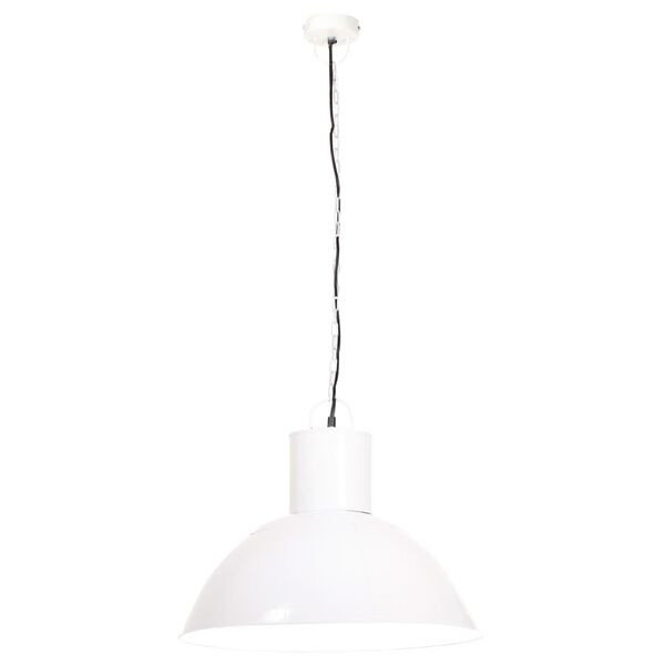 vidaXL Hanging Lamp White Iron with white coating finish