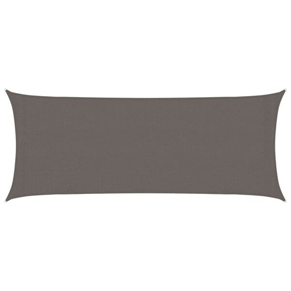 vidaXL Sunshade Sail 1.75 oz/ft² Anthracite 6.6x14.8' HDPE