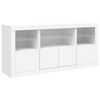 vidaXL Sideboard White Engineered wood, glass Medium Sideboard