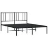 vidaXL Bed Frame Black Steel Small Double Rectangular Durable