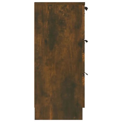 vidaXL Sideboard Smoked Oak 23.6"x11.8"x27.6" Engineered Wood