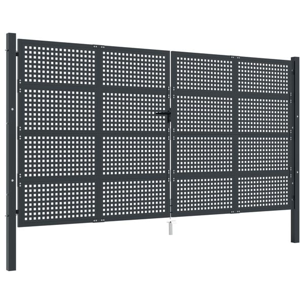 vidaXL Patio Gate Anthracite 157.5x68.9" Steel