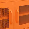 vidaXL TV Cabinet Orange Steel Small to Medium TV Cabinet Rectangular