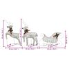 vidaXL Reindeer And Sleigh Christmas Decoration Set of 6 Gold