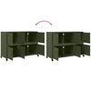 vidaXL Sideboard Olive Green 39.6"x15.4"x28.3" Steel
