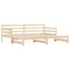 vidaXL Daybed With Trundle Natural Wood Solid Pine Wood Large