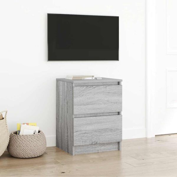 vidaXL TV Cabinet Grey Sonoma Engineered Wood 15.7 x 13.8 x 21.3 in