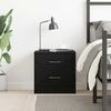 vidaXL Bedside Cabinet Black Oak Engineered Wood Bedside Cabinet