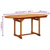 vidaXL Garden Table Solid acacia wood Medium Extendable Garden Table
