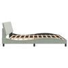 vidaXL Bed Frame without Mattress "Hanko" Light Gray 76"x79.9" Velvet