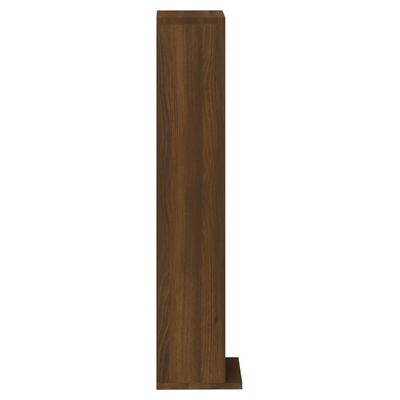 vidaXL CD Cabinet Brown Oak 8.3"x7.9"x34.6" Engineered Wood