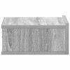 vidaXL Floating Nightstand Grey Sonoma Engineered Wood Small