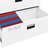 vidaXL Filing Cabinet White Steel 35.4x18.1x28.5 in Durable