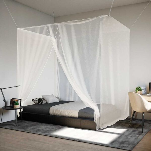 vidaXL Hanging Mosquito Net 156 Mesh White 86.6x39.4x59.1"