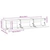 vidaXL TV Cabinet Set of 3 Natural Wood Solid Pinewood Standard