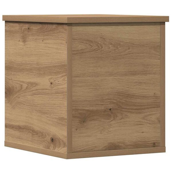 vidaXL Storage Box with Storage Artisan Oak 11.81 x 13.78 x 13.78 in