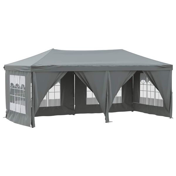 vidaXL Folding Party Tent with Sidewalls Anthracite 9.8'x19.7'