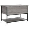 vidaXL Storage Bench Gray Sonoma Engineered Wood, Metal Compact