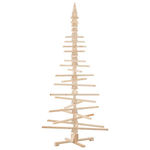 vidaXL Wooden Christmas Tree for Decoration 82.7" Solid Wood Pine