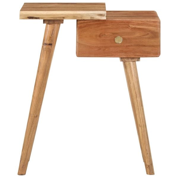 vidaXL Bedside Table Natural wood color Solid Acacia Wood