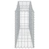 vidaXL Arched Gabion Baskets 18 pcs 78.7"x11.8"x23.6"/31.5" Galvanized Iron